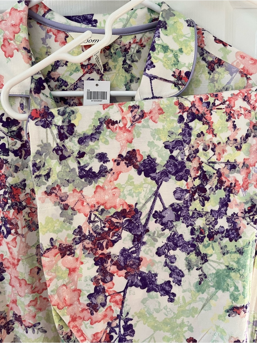 Soma EMB Cool Nights Pajama Set in Dreamland Floral Sz M NWT ⭐️ - Picture 2 of 9